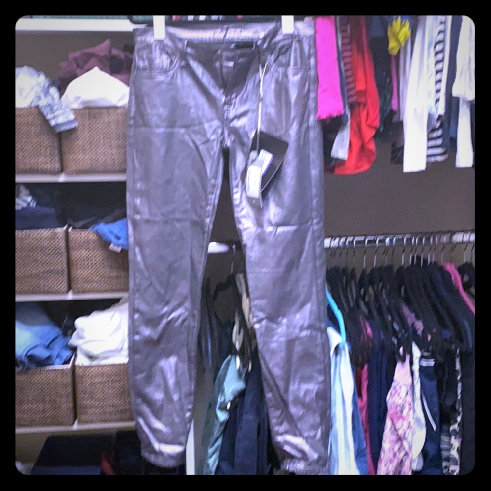 Sevens metallic skinny jeans